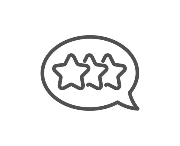 Stars Line Icon Feedback Rating Sign Customer Satisfaction Symbol Quality — Stock Vector