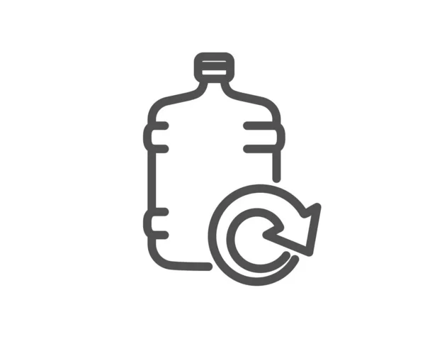 Ψύκτης Νερού Μπουκάλι Εικονίδιο Γραμμή Ξαναγεμίστε Aqua Ποτό Σύμβολο Υγρό — Διανυσματικό Αρχείο