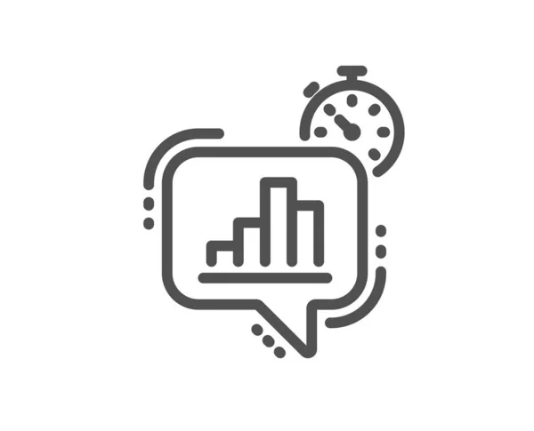 Diagrama Gráfico Icono Línea Signo Temporizador Estadísticas Símbolo Análisis Mercado — Archivo Imágenes Vectoriales