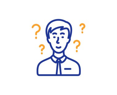 Beyaz arka plan üzerinde soru işareti satırı simgesi