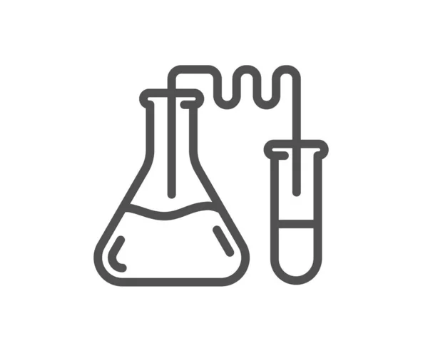 Icono Línea Laboratorio Química Médica Signo Laboratorio Médico Diseño Calidad — Vector de stock