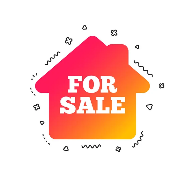 Zum Verkauf Zeichen Symbol Immobilienverkauf Farbenfrohe Geometrische Formen Gradient Zum — Stockvektor