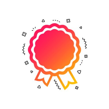 Beyaz arka plan üzerinde renkli simge Ödülü