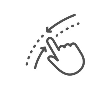 Satırı simgesi beyaz arka plan üzerinde aşağı yukarı tokatlamak