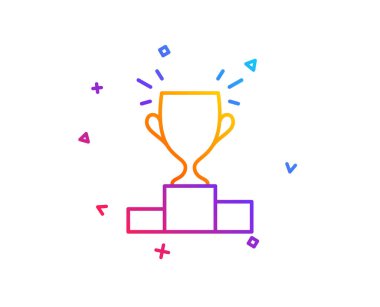 Beyaz arka plan üzerinde renkli simge Ödülü