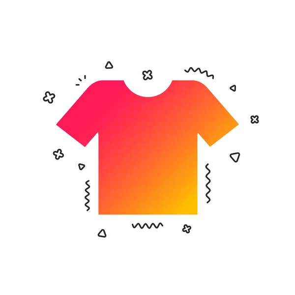 Icono Signo Camiseta Símbolo Ropa Formas Geométricas Coloridas Diseño Icono — Vector de stock