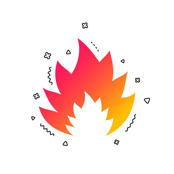 Fire Flame Logga Ikonen Värme Symbol Stoppa Branden Fly Från — Stock vektor