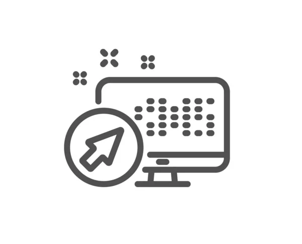 Számítógép Ikonján Web Rendszer Jele Monitor Szimbólum Minőségű Lapos App — Stock Vector
