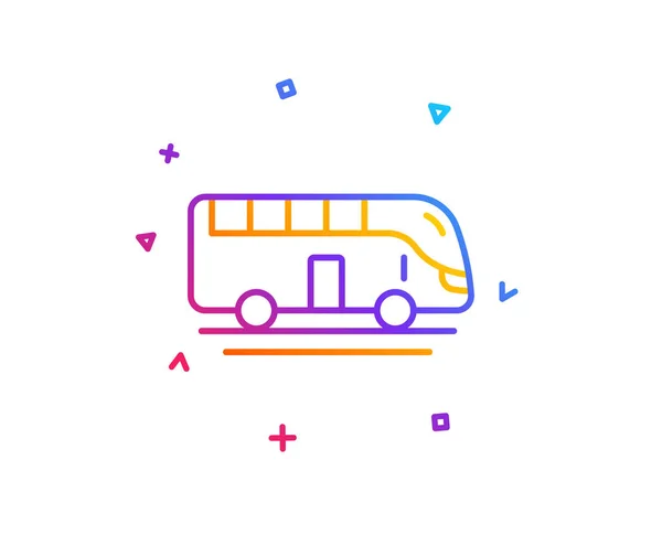 Значок Линии Автобусного Транспорта Транспортный Знак Туризм Символ Общественного Транспорта — стоковый вектор