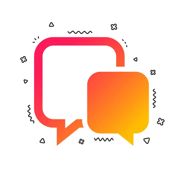 Chat sign icon. Speech bubble symbol. Communication chat bubble. Colorful geometric shapes. Gradient chat icon design.  Vector