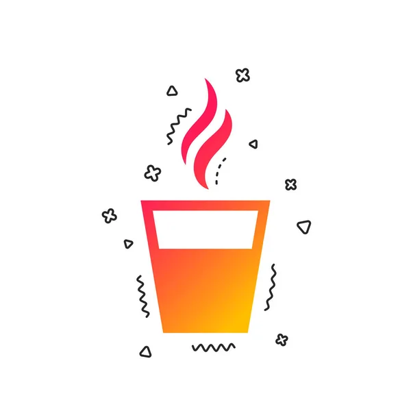 Icono Signo Vidrio Café Sobre Fondo Blanco — Archivo Imágenes Vectoriales