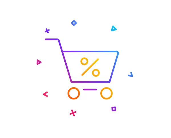 Creatieve Shopping Cart Teken Pictogram — Stockvector