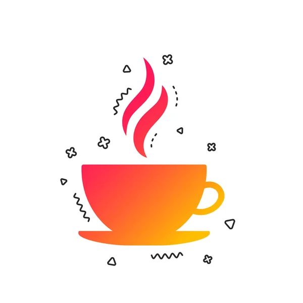 Coffee Cup Sign Icon White Background — Stock Vector