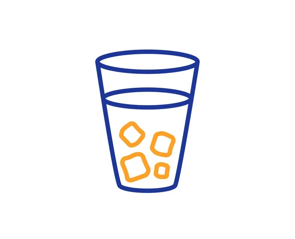 Εικονίδιο Γραμμή Τσάι Πάγου Σημάδι Ποτό Σόδα Φρέσκο Κρύο Ρόφημα — Διανυσματικό Αρχείο