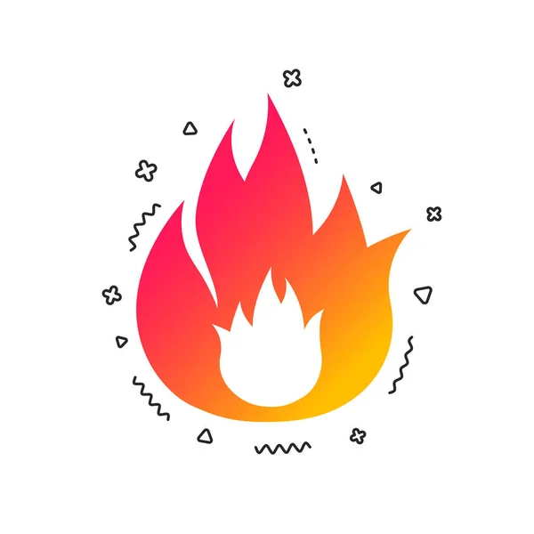 Fire Flame Sign Icon Fire Symbol Stop Fire Escape Fire — Stock Vector