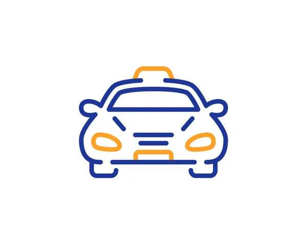 Taxi Cab Transportu Linii Ikona Samochód Pojazd Znak Symbol Kierowcy — Wektor stockowy