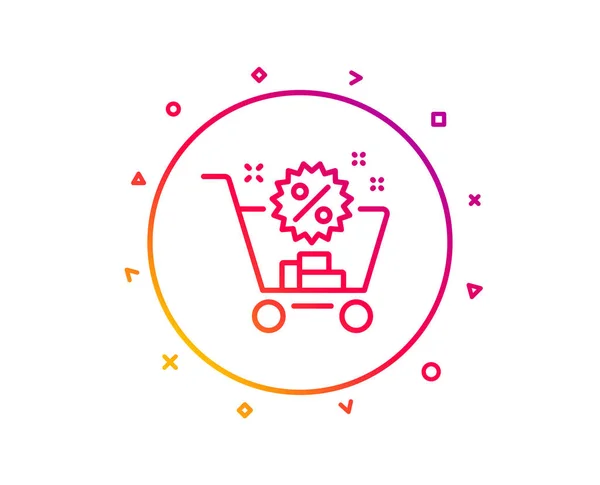 Creatieve Shopping Cart Teken Pictogram — Stockvector