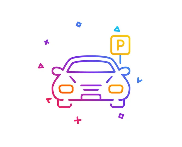 Parkleitsymbol Parkplatzschild Verkehrsort Symbol Gradientenlinien Taste Design Von Parksymbolen Farbenfrohe — Stockvektor