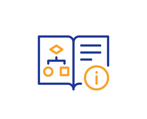 Icono Línea Algoritmo Técnico Firma Documentación Del Proyecto Concepto Esquema — Archivo Imágenes Vectoriales