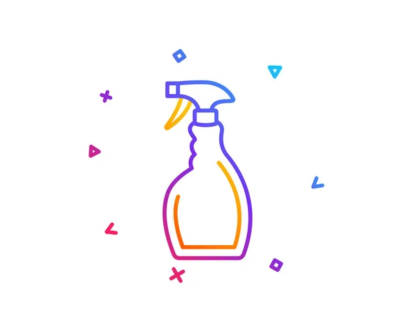 Schoonmaak Spray Lijn Pictogram Wasmiddel Reinigingsmiddel Symbool Schoonmaak Apparatuur Teken — Stockvector