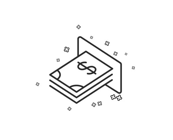 Icône Argent Comptant Signe Devise Bancaire Dollar Symbole Usd Des — Image vectorielle