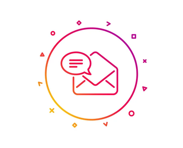 Novo Ícone Linha Correio Sinal Correspondência Mensagem Símbolo Mail Botão — Vetor de Stock