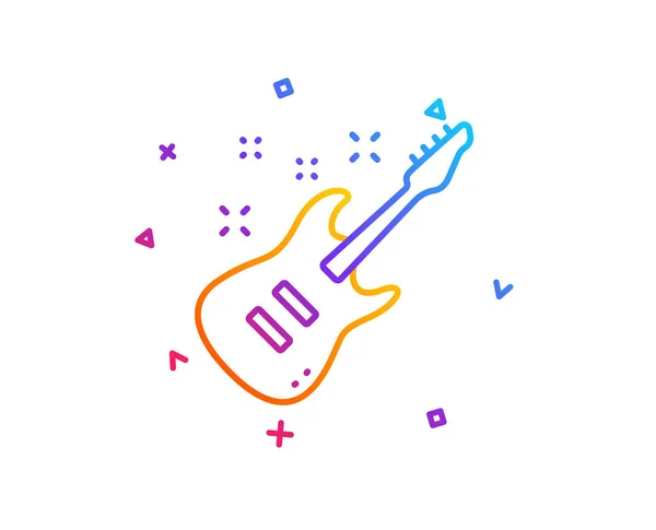 Icono Línea Guitarra Eléctrica Signo Musical Símbolo Del Instrumento Musical — Vector de stock