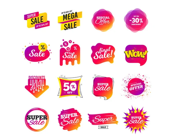 Helle Bunte Shopping Sale Banner — Stockvektor