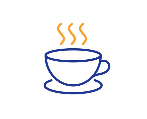 Het Pictogram Van Lijn Van Het Koffie Drinken Warme Kop — Stockvector