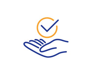 Onaylanmış satırı simgesi. Kabul edilen veya teyit işareti. 