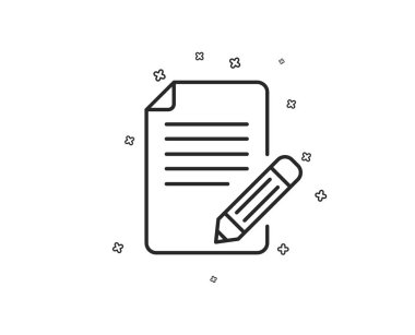 Geri bildirim satırı simgesi. Kalem işareti ile sayfa. 