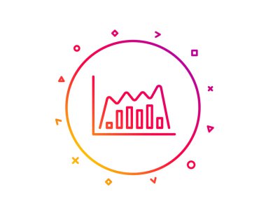 Yatırım grafik satırı simgesi. Ekonomik grafik işareti. 