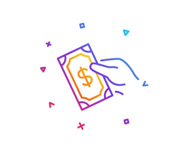 Kredi kartı veya nakit satırı simgesi. Ödeme yöntemleri işareti. 