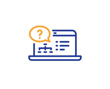 Soru işareti satırı simgesi. Online bilgi yarışması test işareti. 