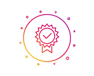 Sertifika satırı simgesi. Doğrulanmış Ödülü işareti. Kabul edilen veya teyit sembolü. 