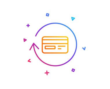 Kredi kartı satırı simgesi. Ödeme kartı işareti bankacılık. 