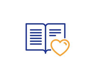 Aşk defteri satırı simgesi. Geribildirim işareti. Müşteri memnuniyeti sembolü