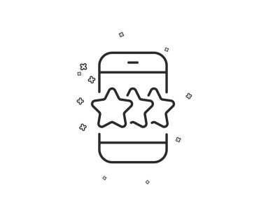 Yıldız satırı simgesi. Geribildirim beğeni telefon işareti. 