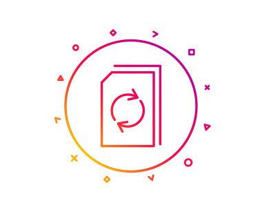 Güncelleştirme belge satırı simgesi. Bilgi dosyasını işaret Yenile.