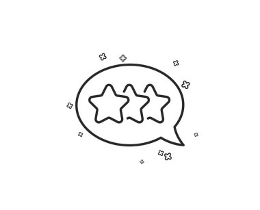 Yıldız satırı simgesi. Geribildirim beğeni işareti. Müşteri memnuniyeti sembolü.