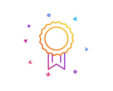 Ödül madalya satırı simgesi. Galibi başarı simgesi. 