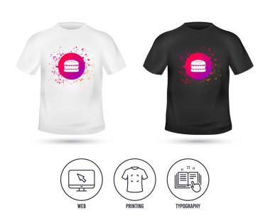 T-shirt alay şablon beyaz arka plan üzerinde 