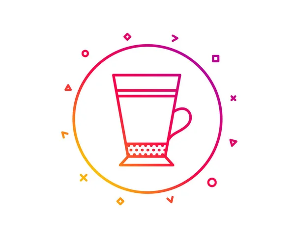 Línea Café Caliente Icono — Vector de stock