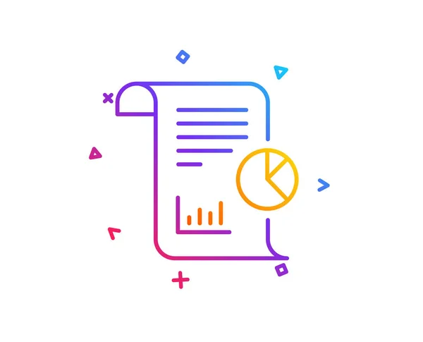 Ícone Linha Relatório Assinatura Gestão Empresarial —  Vetores de Stock