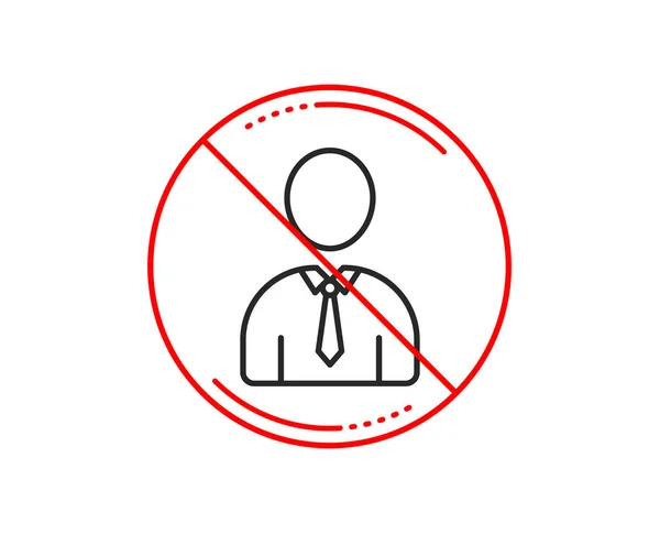 Pas Stop Signe Icône Ligne Utilisateur Profil Avatar Sign — Image vectorielle