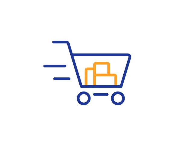 Levering Serviceartikelregel Pictogram Shopping Cart Teken — Stockvector