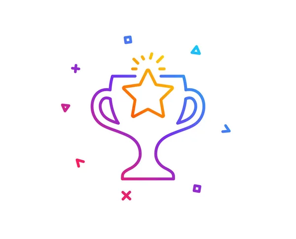Νικητής Κύπελλο Εικονίδιο Γραμμή Τρόπαιο Sport Σύμβολο Αστέρι — Διανυσματικό Αρχείο