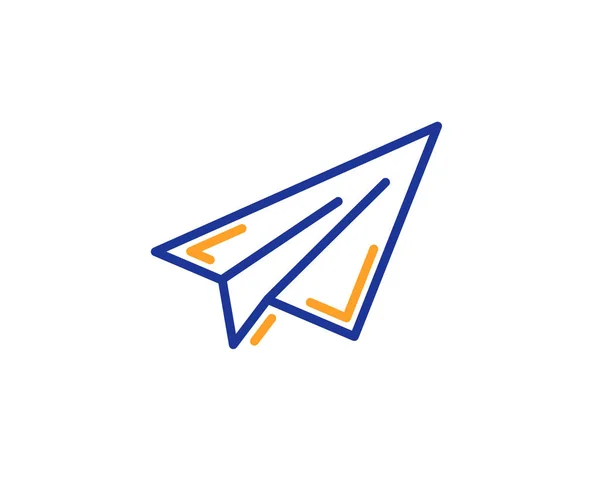 Ikone Der Papierfluglinie — Stockvektor