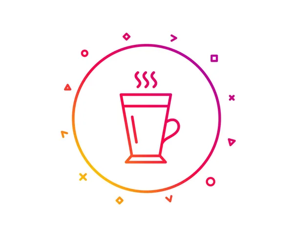 Línea Café Caliente Icono — Vector de stock