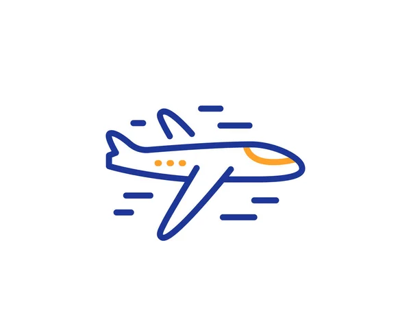 Ikona Čáry Cestování Letadlem — Stockový vektor